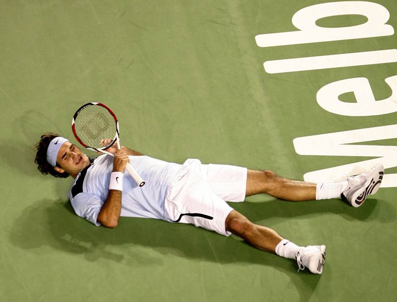 Melbourne, 28 gennaio 2007: terza vittoria negli Australian Open contro Fernando Gonzalez (Ap)